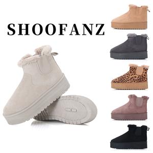 SHOOFANZ Women Winter Warm Boots Women Mini Boots Women's Indoor Outdoor Non-Slip Boots  Women's Suede Warm Boots Women's Flat Snow Boots Women's Classic Warm Fuzzy Boots  Size 3-9 Women's Platform Boots Women's Walking Boots slippers