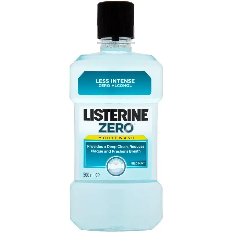 3 x Listerine Zero Mild Mint 500ml 1