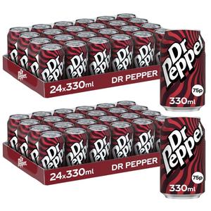 Dr Pepper Can PMP/Multipack 330ml -Pack of 48 -Carbonated Beverage With Truly Unique Taste Drink