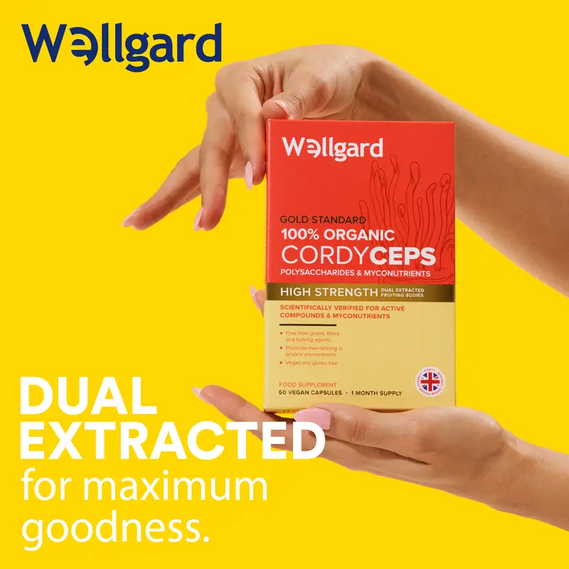 Wellgard Cordyceps Supplement, Organic Cordyceps Mushroom Capsules, 60 Vegan Capsules 5