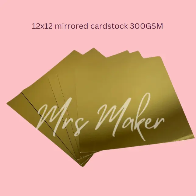 12x12 mirrored Cardstock 300 GSM for Cricut/Silhouette Crafting