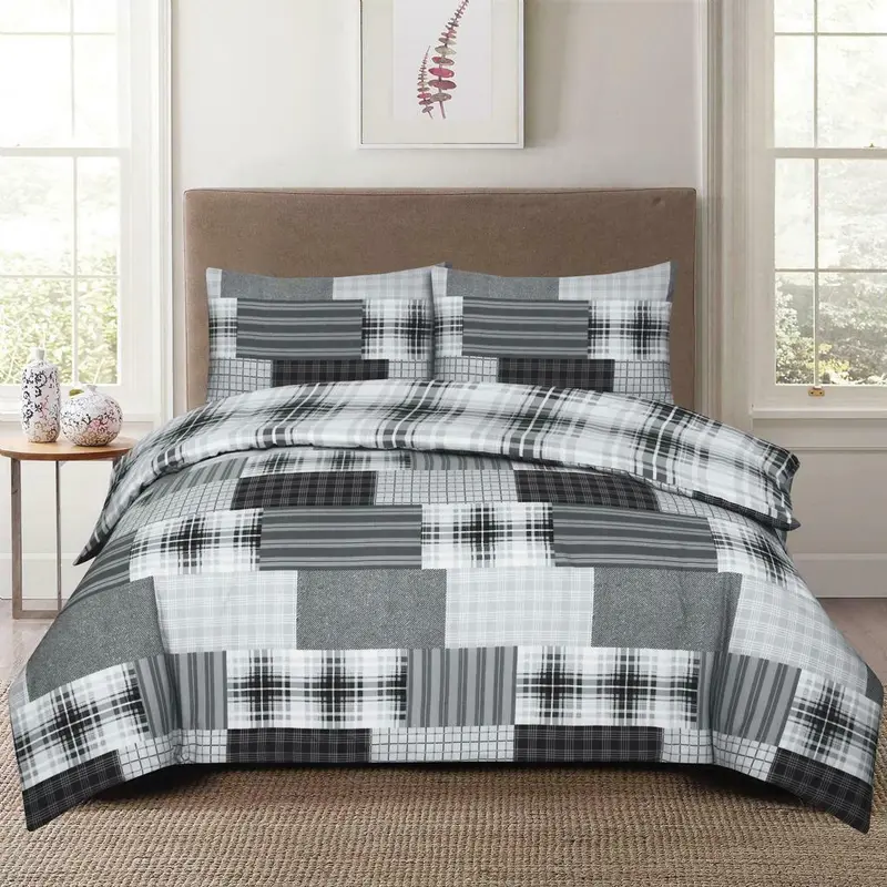 Luxury Printed Duvet Quilt Cover with Pillowcase Single Double Super King Size Bedding Set 3