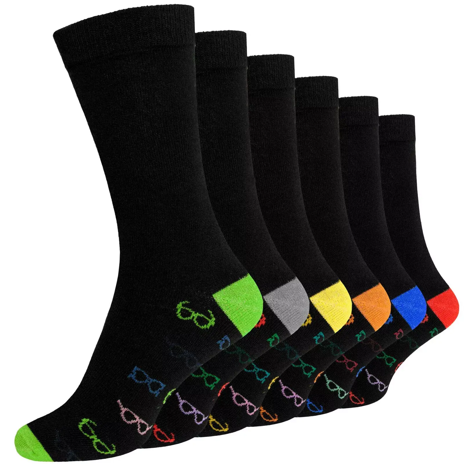 Cotton Rich Designer Socks for Men - Casual Work Sports formal, 12 Pairs, UK Size 6-11 Fabric Menswear
