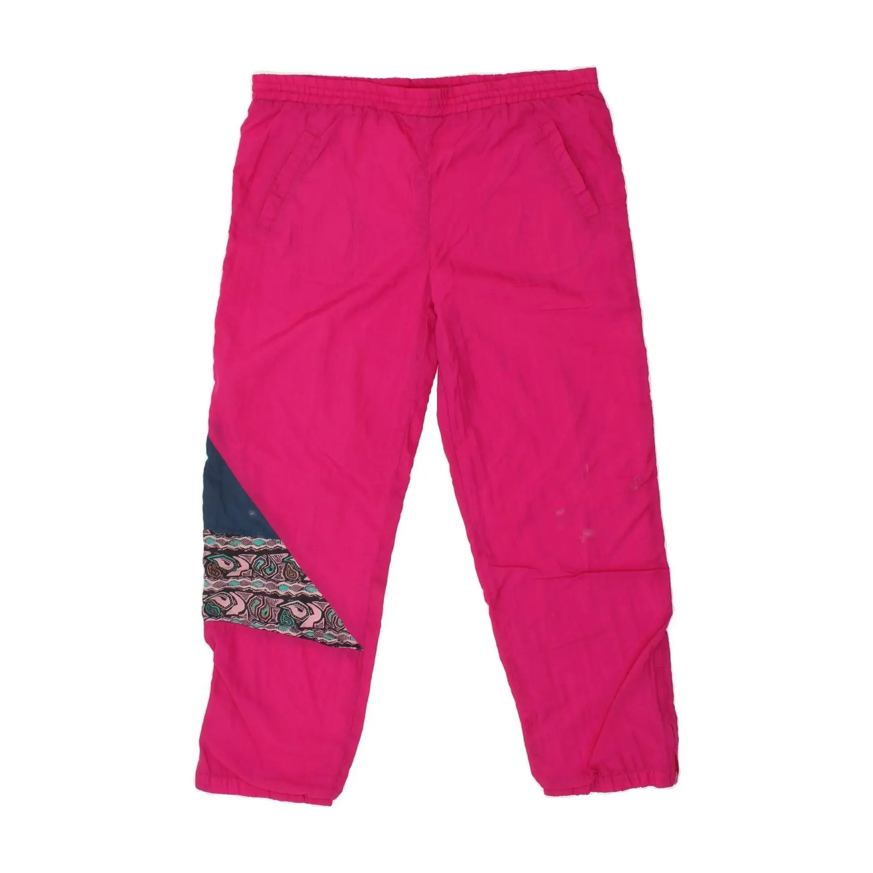 Pre-Owned VINTAGE Womens Tracksuit Trousers UK 18 XL Pink Colourblock