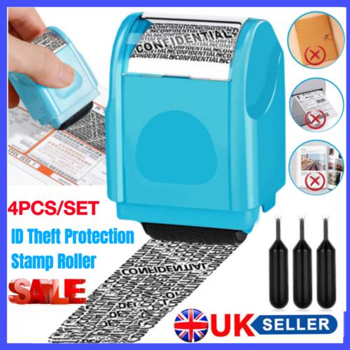 Identity Theft Stamp Identity Guard Roller Stamp Wide Rolling Security Stamp Includ Refills Confidential Stamp Secure Confidential ID Blackout Security Anti Theft and Privacy Safety 0