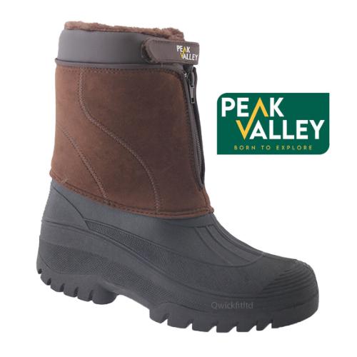 MENS SNOW BOOTS WINTER WATERPROOF MUCKER THERMAL LADIES SKI WELLINGTONS FUR WARM ZIP WOMENS GRIP SOLE STABLE HORSE RIDING DOG WALKING 2