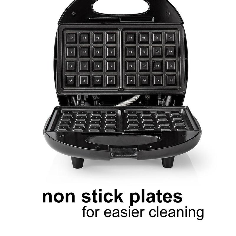 Nedis Double Waffle Maker with Dual Non-Stick Grill Plate & Automatic Temperature Control 3