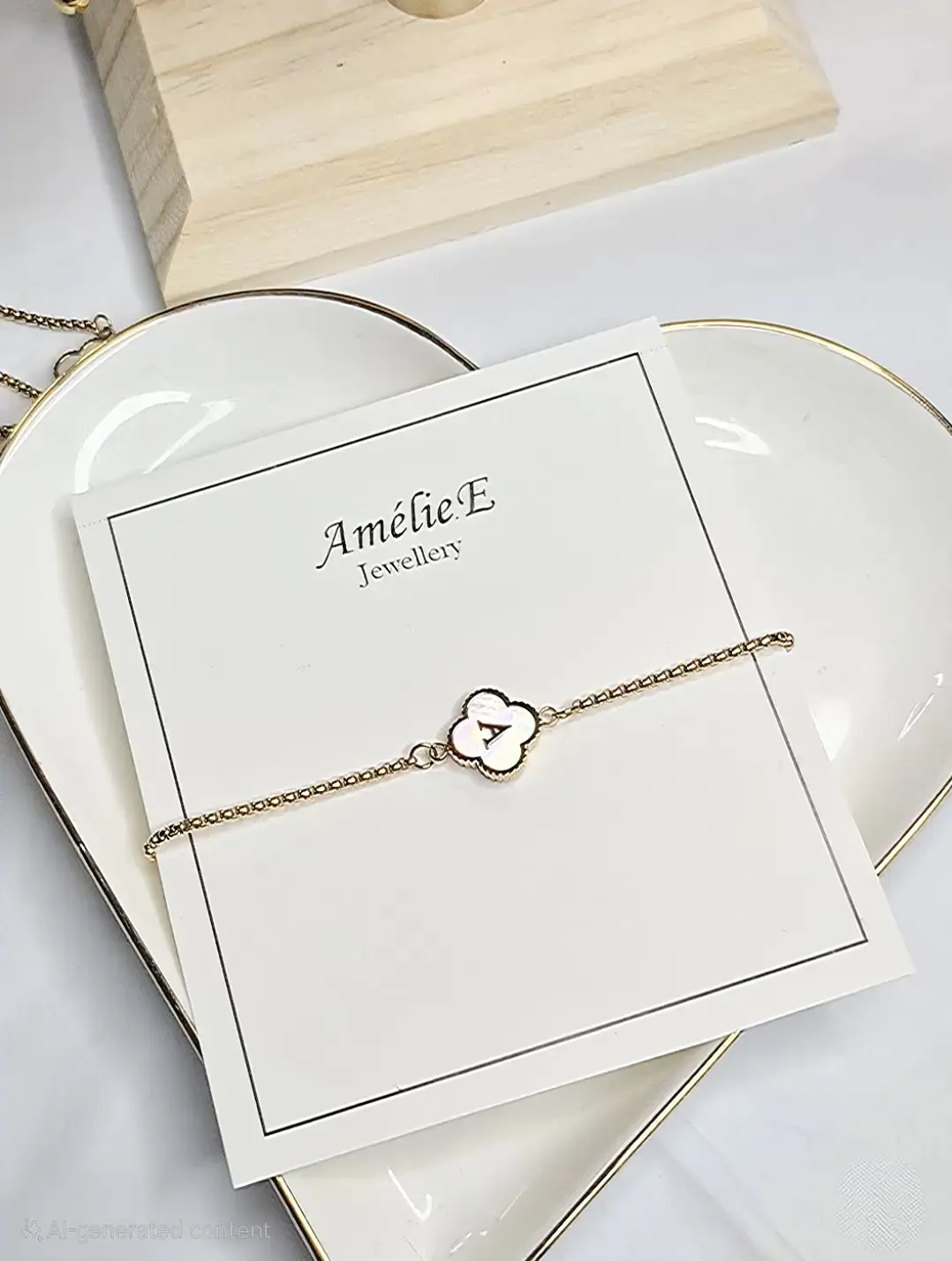 Lucky four leaf initial adjustable bracelets