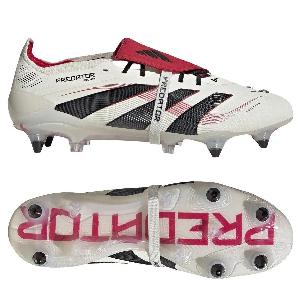 Adidas Predator Elite Fold Over Tongue SG - Off White/Core Black/Pure Ruby