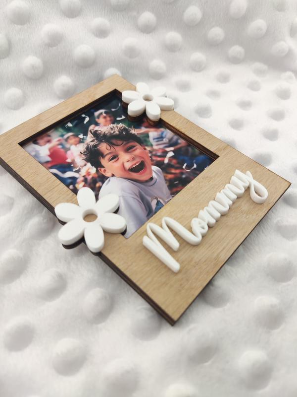 Mother's Day Polaroid Style Photo Frame, Magnetic Wooden Picture Frame, Gift For Mom, Memories Keepsake 4