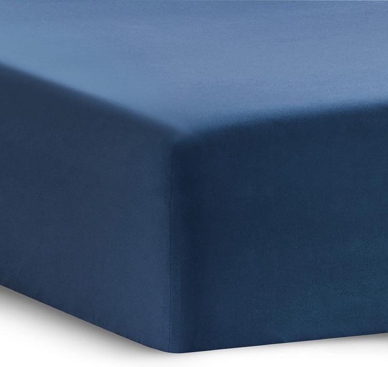 Bedding Fitted Sheet, Soft Quality Blended Cotton Plain Dyed Bed Linen 7