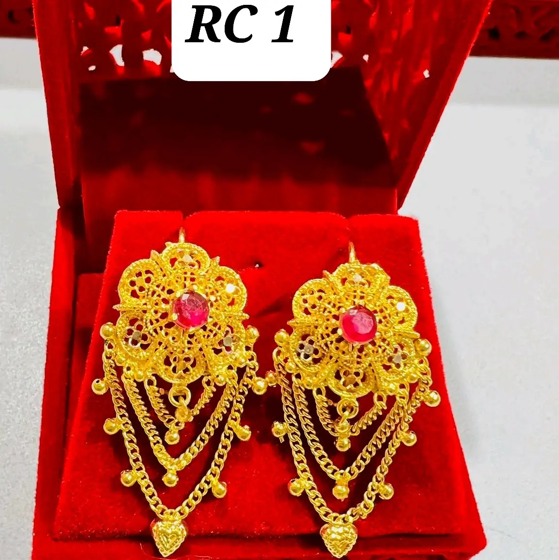 Pakistani Original Gold Plated earrings.