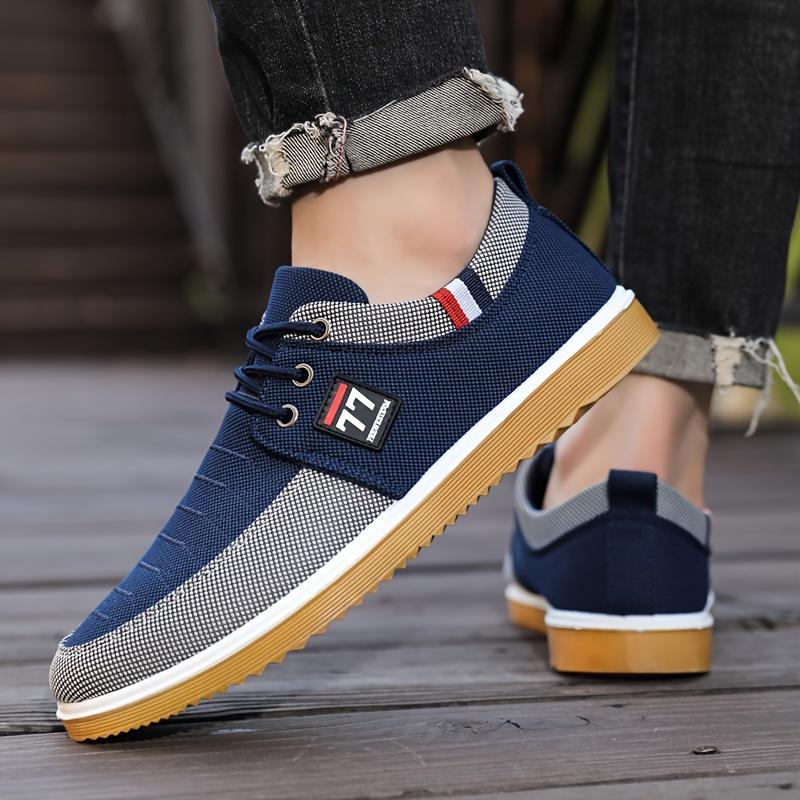 Product Introduction of All-Season Men's Comfy Canvas Shoes - Breathable, Durable Rubber Sole, Versatile, Stylish Lace-Up for Office, Walking, Driving, Sports 6