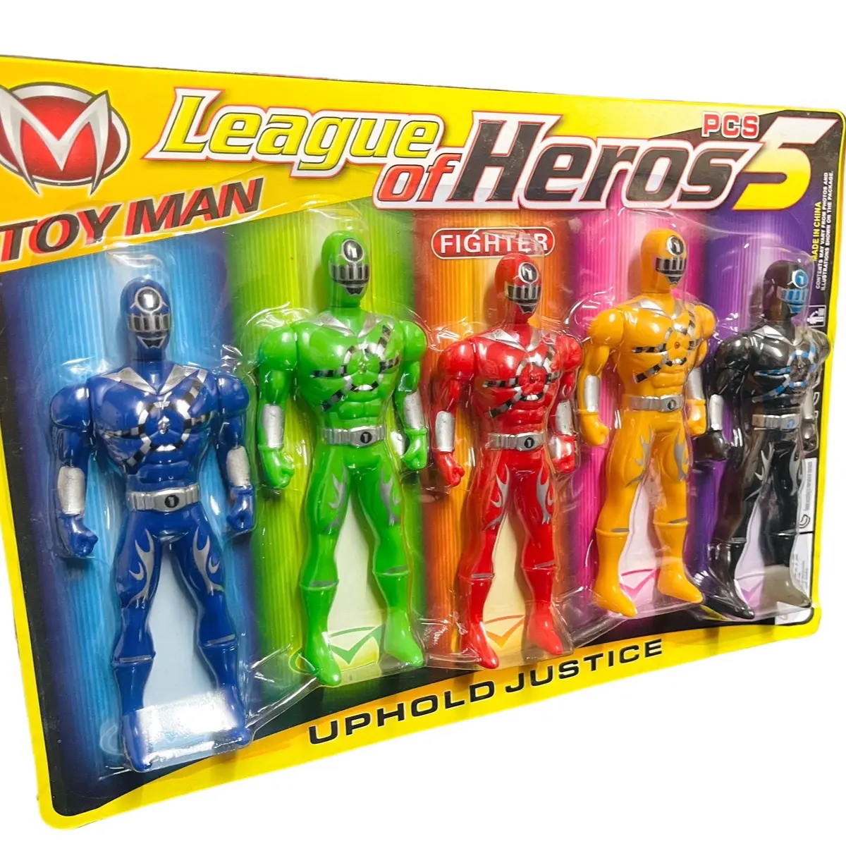 Action Figure Toy For Kids Pack Of 5 Heroes Boys Girls Gift Set Multicoloured
