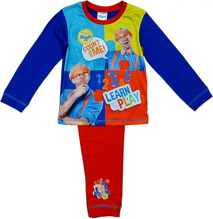 Boys Blippi Pyjamas Kids PJs Nightwear 18 Months to 5 Years COUNT WITH ME 3