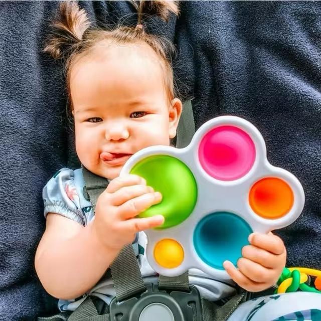 Product Introduction of Infant Baby Toys Montessori Exercise Board Rattle Puzzle Colorful Intelligence Early Education Intensive Training Fidget Toys + kids + accessories + tools + rattle + puzzle + maternity + baby + fidget +poppy 16