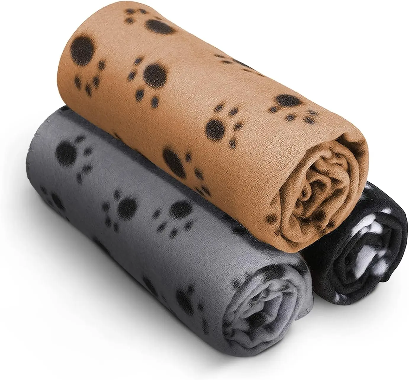 3 Pack Machine Washable Pet Blankets - Luxury Soft Flannel Fleece Throw - Dog Cat Hamster Guinea Pig Rabbit Fur Baby - Soft And Breathable, Multiple Uses, Lightweight, Easy Care