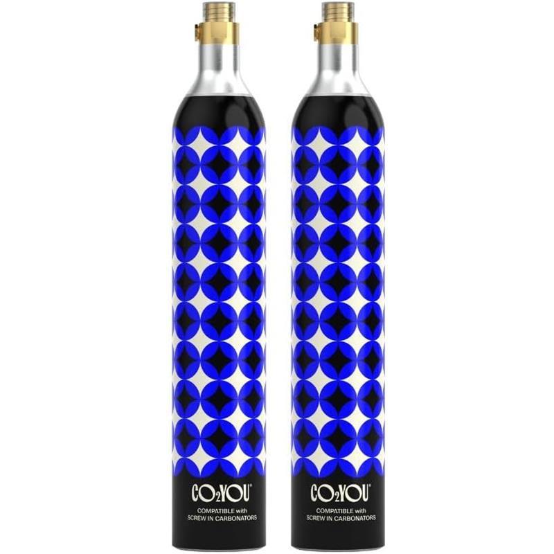 Double Pack CO2 YOU Gas Cylinder (SCREW IN) 60 Litre for Home Carbonators - Check Your Compatibility Below 6