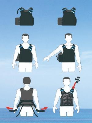 Inflatable Snorkel Vest, AGUG Swim Vest With Adjustable Shoulder& Waist Belts Snug Fit for Adults Unisex Buoyancy Jacket Swimming Flotation Jacket Diving Vest for Kayak Paddle Boating 2