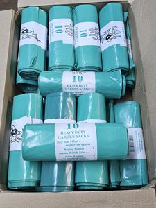 200 Heavy Duty Green Garden Bin Bags, Size 145x97cm, Large, MD Brand Refuse Sacks (10pcs x 20 Rolls) Leakage, Black Bin Bags, Business and Home, Thick, Strong, Household Pack Plastic, Hand-held Kitchen Degradable Thick Leakage Proof Outdoor 55 Gallon Room