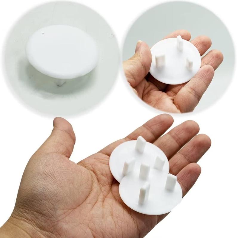 20 Pack UK Standard Plug Socket Covers White Baby Home Safety Outlet Covers Child Proof Plug Socket Protectors Guards Caps to Prevent Electric Shock 3