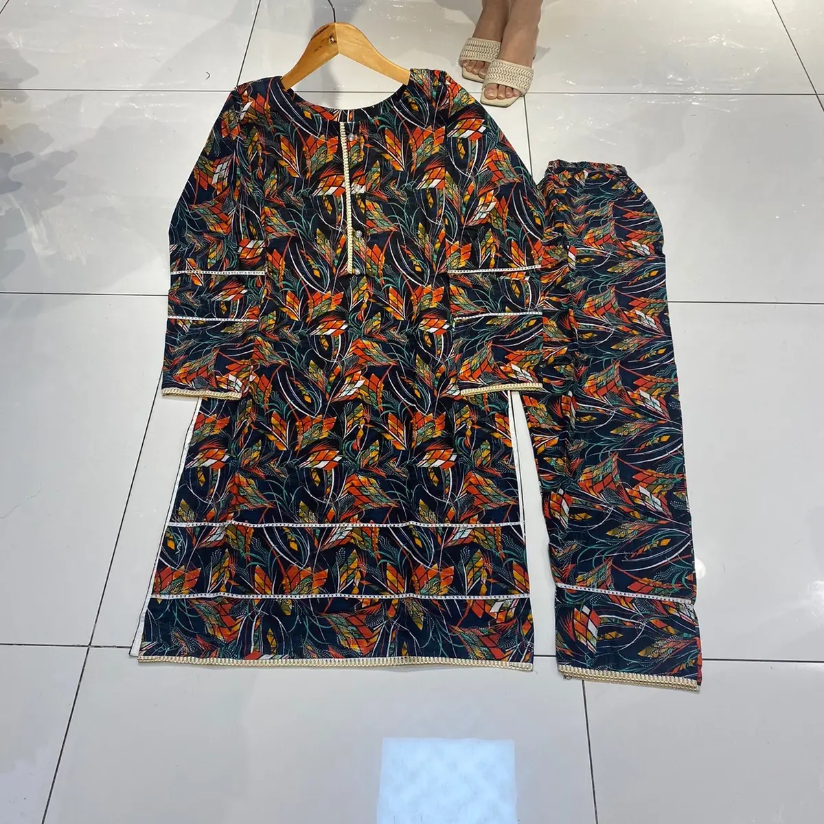 Khaddar two piece print suit special offer only £10