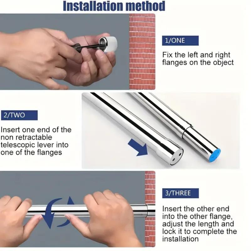 the clothes drying rod is silver 4