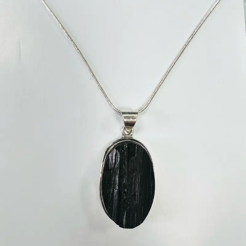 Raw black tourmaline necklace ,raw crystal healing Jewellery, Gift for Him, Gift For Men, Gift For Her 1