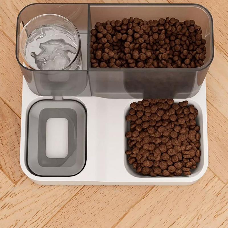 2-in-1 Automatic Pet Feeder & Water Dispenser Bowl - Self-Feeding Food and Water Station for Dogs and Cats with Built-in Bottle, Food and Water Dispenser, Perfect for Christmas Gift 1