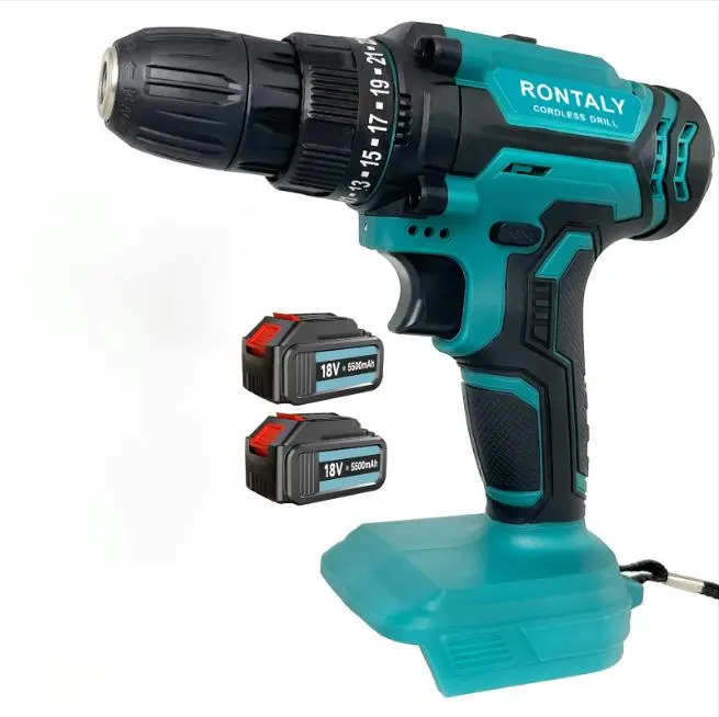 （Free shipping for a limited time）Cordless Drill Driver 18V/21V, for Makita 2X 5.5AH Battery, Electric Screwdriver Set with 26pcs DIY Accessory Kit, 2 Speed, 25+3 Position, for Home DIY