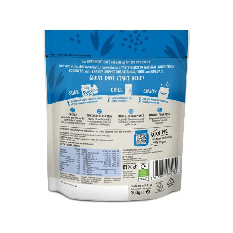 Original Energy Overnight Oats (300g, 1KG) | Vegan & Gluten Free 1