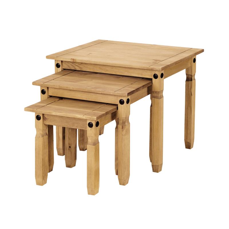 Corona Nest of Tables Mexican Solid Pine coffeetables 1