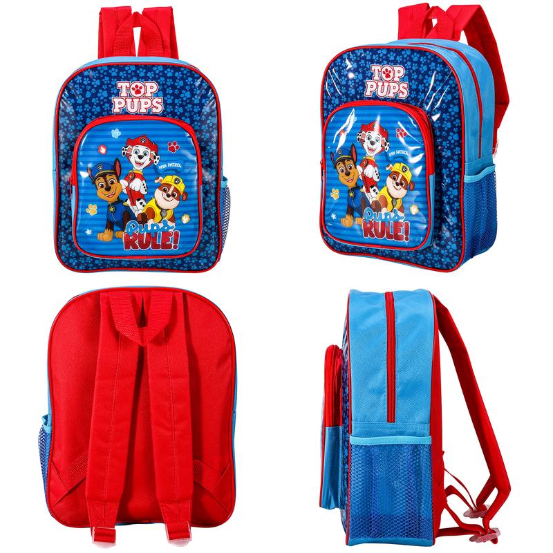 Paw Patrol Pups Rule Deluxe Backpack Character Licensed Boys Kid Children School 6