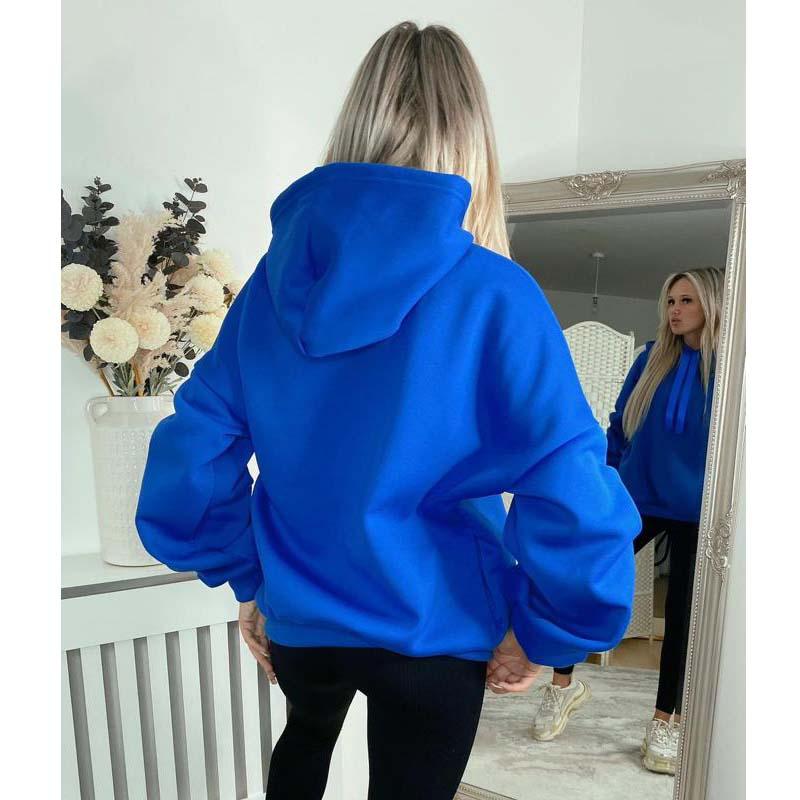 Womens Ruched Sleeve Oversized Hooded With Ribbon Ladies Front Pocket Sweatshirt Jumper Top UK Size 8-22 Womenswear Sweaters Casual Underwear Lady 8
