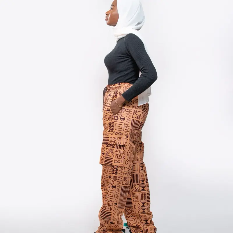 Unisex Ankara Cargo Pants - Summer Fall Wiinter Casual Pallazo - Comfortable Cotton Fabric - Piece, Striped, Breathable, Fit, Stripe 7