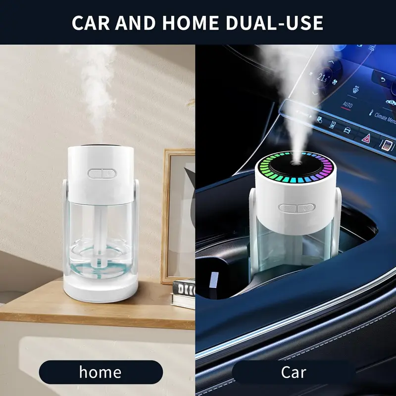 Humidifier USB Powered with Starry Sky Projection Timer Function for 6-8 Hours Auto Shut-off and Colorful Lighting Design Ideal for Bedroom Car and Office (white) 2