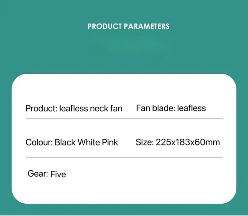 USB Portable Rechargeable Neck Portable Fan, Neck Portable, 5 Different Speed Selection, Mobile Handsfree Hanging Fan for Outdoor Sports, Home Use,Office Use, Mother's Day Gift, Father's Day Gift, Summer Gift,Easter Gifts 8