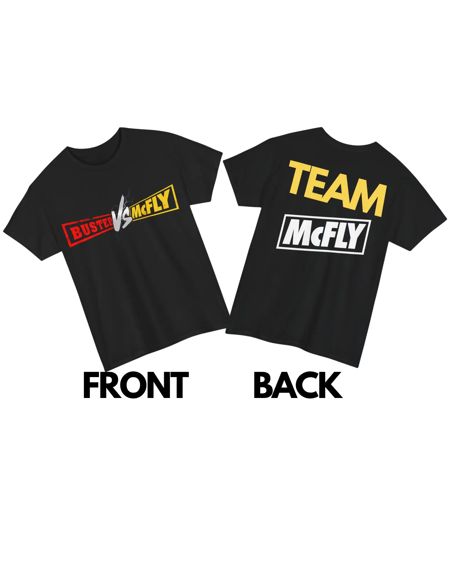 Busted McFly Tour Team McFly Kids T-Shirt/Tee/Top with a unique design. Unisex
