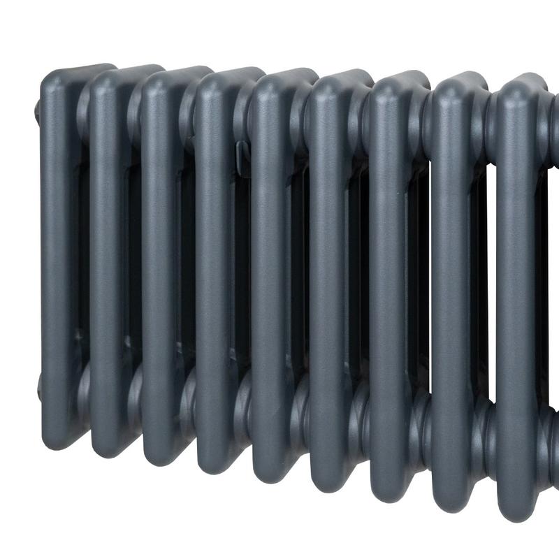 Traditional 3 Column Radiator - 600 x 1012mm - Anthracite Grey 5
