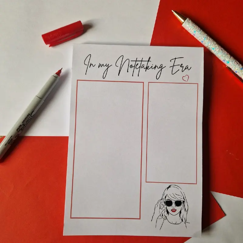 Taylor Swift Notepad A5 ~ Era ~ TS Gift ~ To-Do List Memopad ~ A Lot Going On At The Moment ~Blank Space Stationary ~ Birthday Present ~ Swiftie ~ Notebook 4