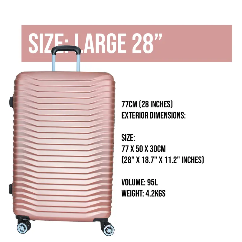 3-Piece Expandable Hardshell Luggage Set – Lightweight Durable ABS+PC Suitcases with 360° Spinner Wheels, TSA-Approved Combination Lock, Scratch-Resistant Finish, Push-Button Telescopic Handle, Detachable Wheels, Cross Belt Interior – 20”/26”/28” 5