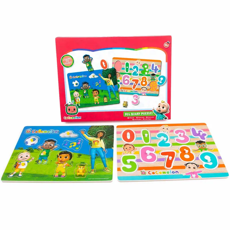 CoComelon Peg Board Puzzles | Cocomelon Wooden Puzzles 1