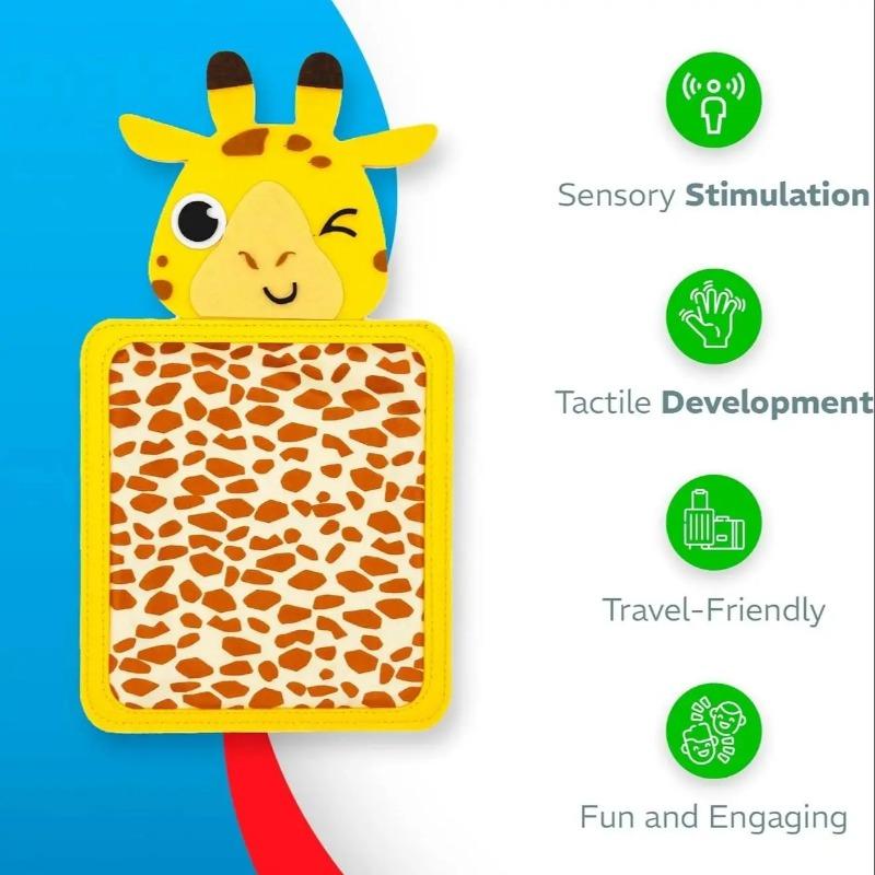 Baby Montessori Sensory Toys Cartoon Animal Cognition Mat Hand-Eye Coordination Education Toy Sensory Tactiles Pad for Autistic 3