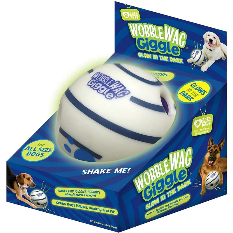 Wobble Wag Giggle Glow Ball for Dog Toys - Pet-Safe, No Batteries Needed, Glow in The Dark, Available in Small and Medium Sizes 1