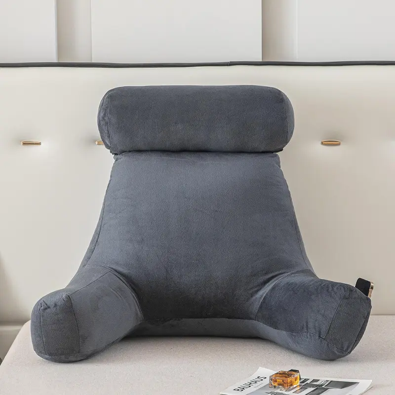 XXL Adult Reading Pillow Back XXL Adult Reading Pillow – Extra Large Back Pillow for Sitting in Bed, Backrest Lounge Cushion with Arms & Pockets, Ultimate Back Support Bed Rest Pillow for Comfort and Relaxationfor Sitting in Bed Backrest Lounge Cushion 7
