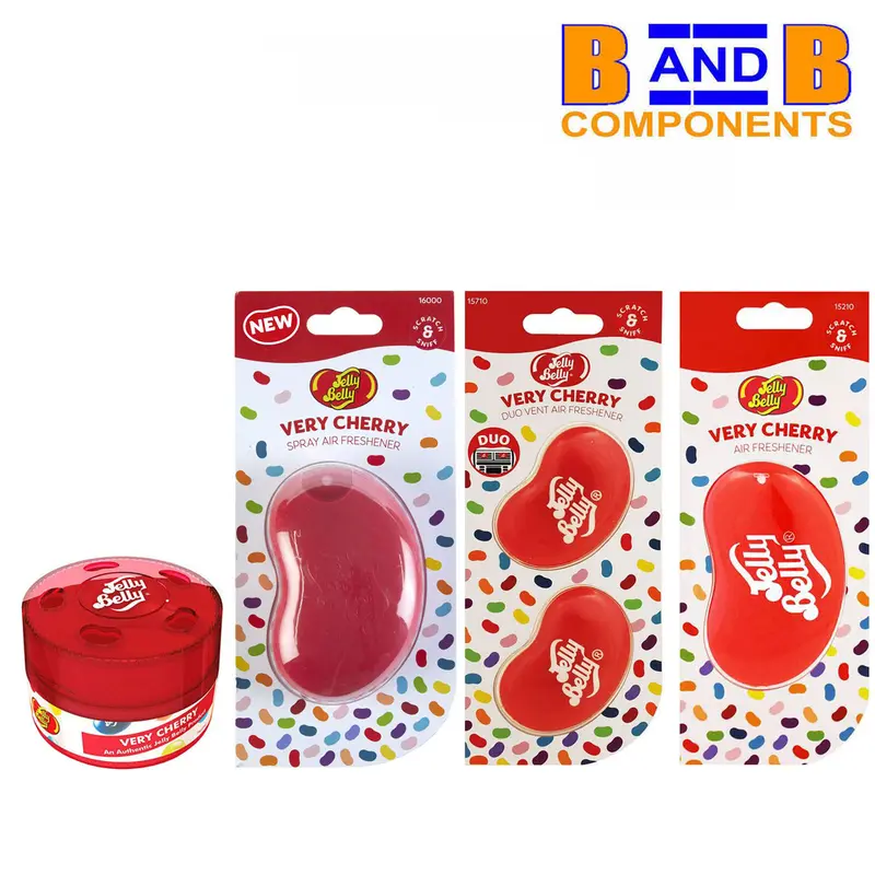 Jelly Belly Very Cherry Duo Vent, 3D, Spray & Can Car Air Freshener Set A1715 1