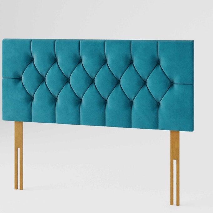 Luxury Designs Divan Bed Headboard Elegant Chesterfield Plush Velvet 24" Height Padded Lined Headboard - All Colors and Sizes 5
