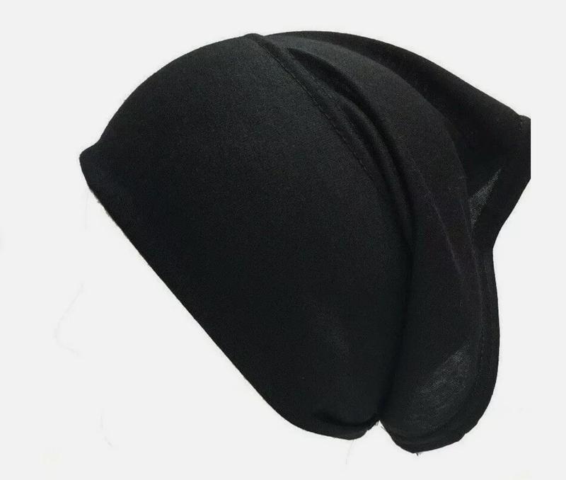 Premium Quality Tube Bonnet Cap Under Scarf Hijab Stretchable Chemo Hair Wrap 1