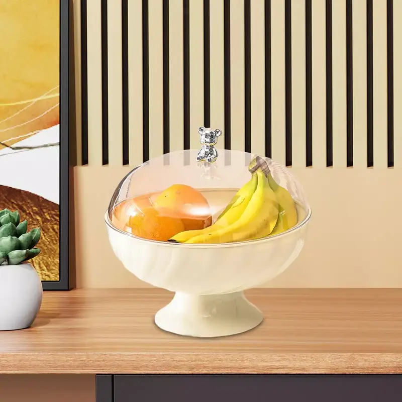Swarve  Countertop Fruit Bowl with Lid Fruit Bowl Basket for Fruit Vegetable Storage 7