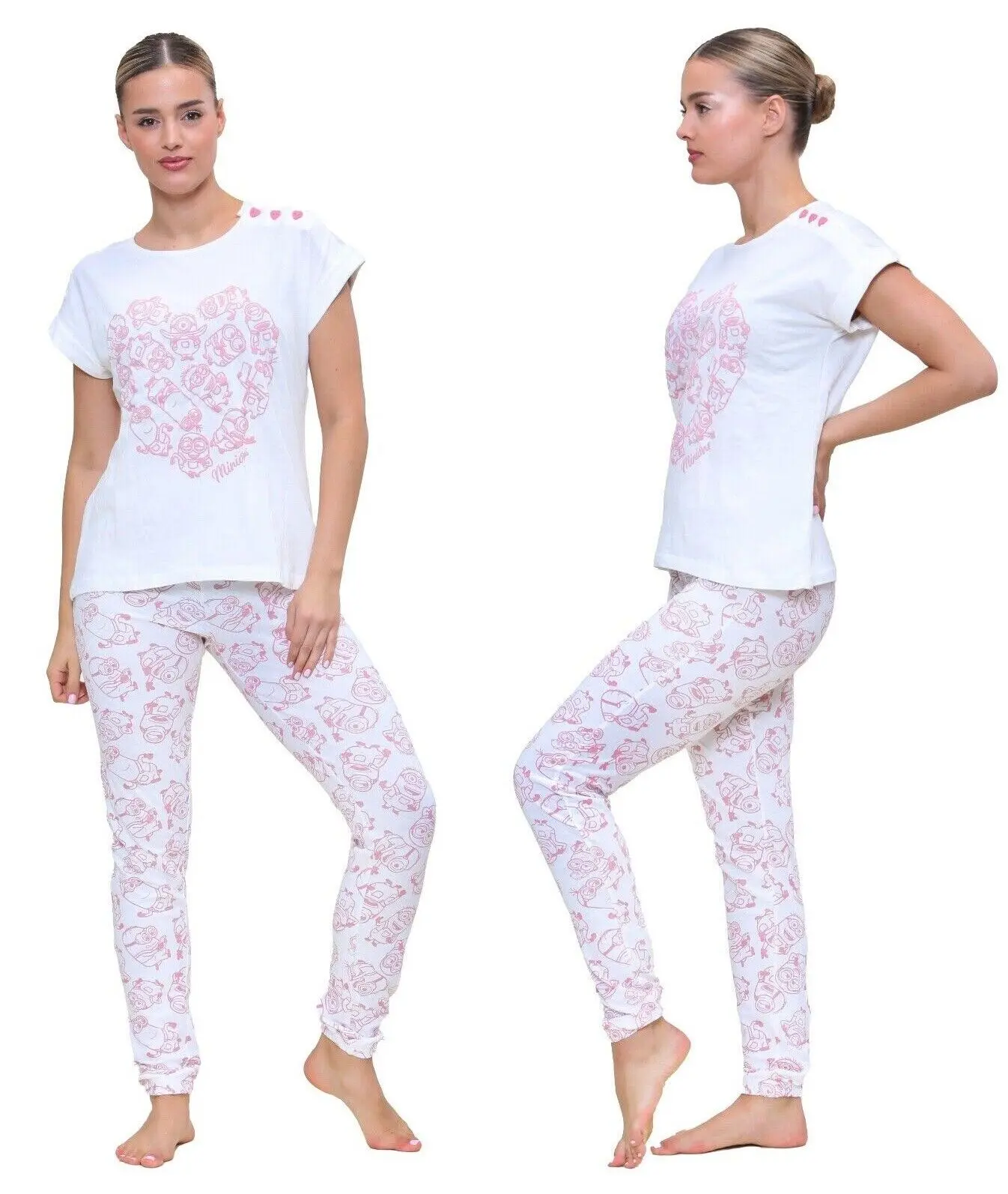 Ladies Character Pyjamas Womens PJ Set Night Sleep Wear New